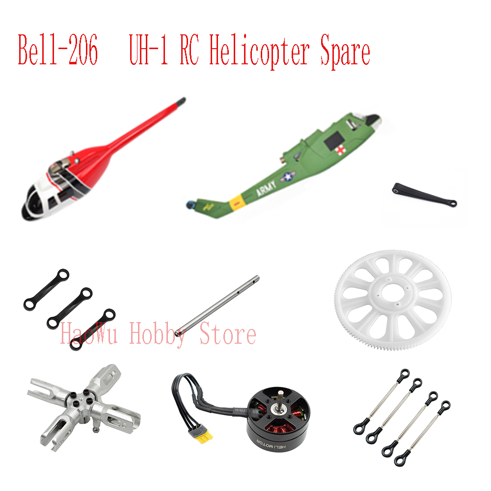 Rc Helicopter Coaxial - Flywing bell206 UH1 Bell-206 UH-1 recambios