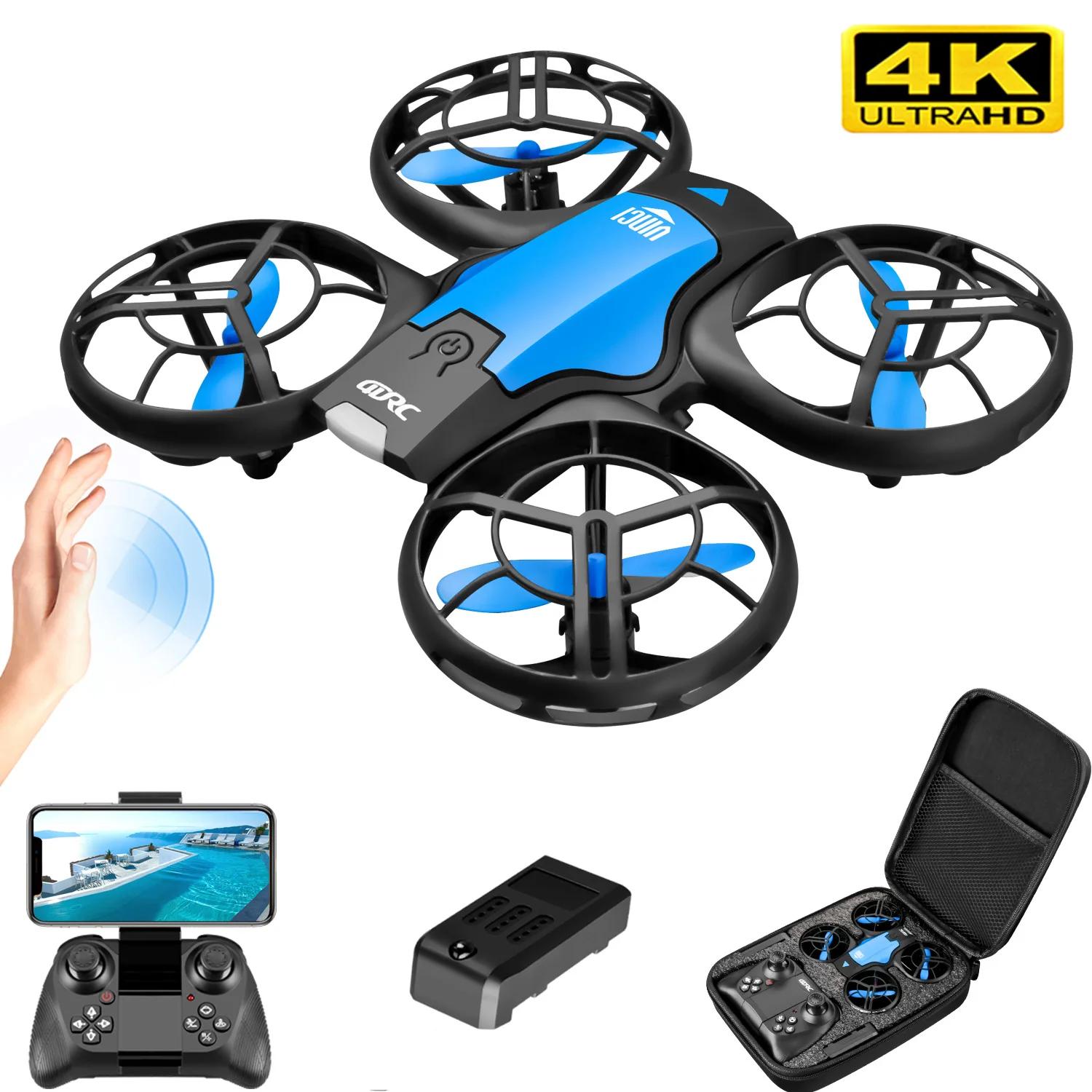 Nuevo Mini Dron V8 4K Profesio - Rc Helicopter Electric reseña y precio
